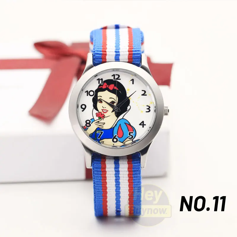 Водонепроницаемые модные милые часы для девочек в стиле принцессы, детские часы для детей, для студентов, для мальчиков, кварцевые нейлоновые наручные часы - Цвет: No.11