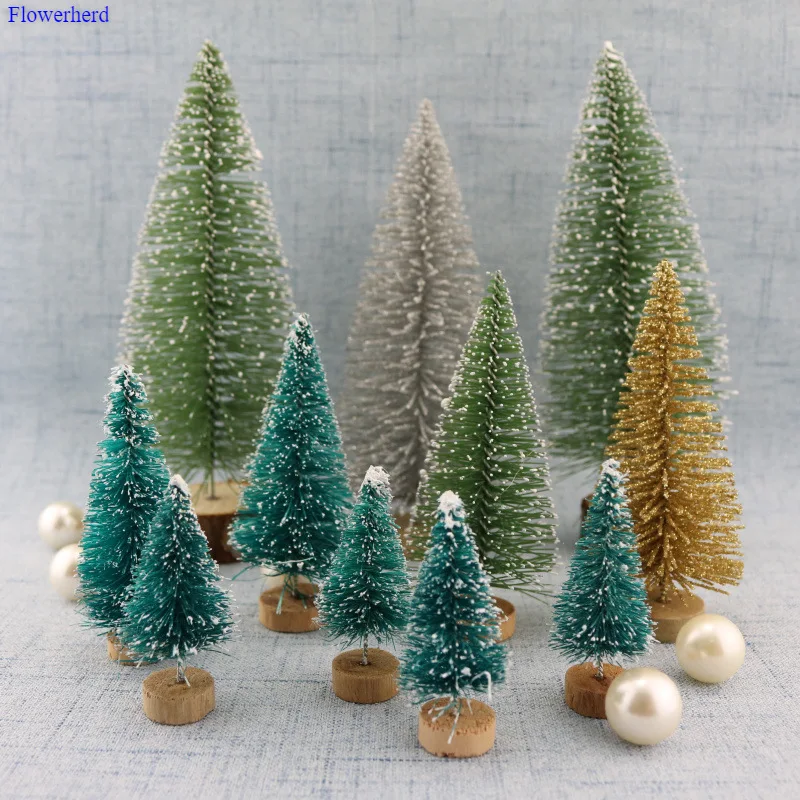 Gebruikelijk katoen Relatie 10Pcs Decoratieve Kleine Kerstboom Sisal Zijde Sneeuw Toren Grenen Blauw  Groen Goud En Zilver Rood Mini Kerstboom ornamenten|Bomen| - AliExpress