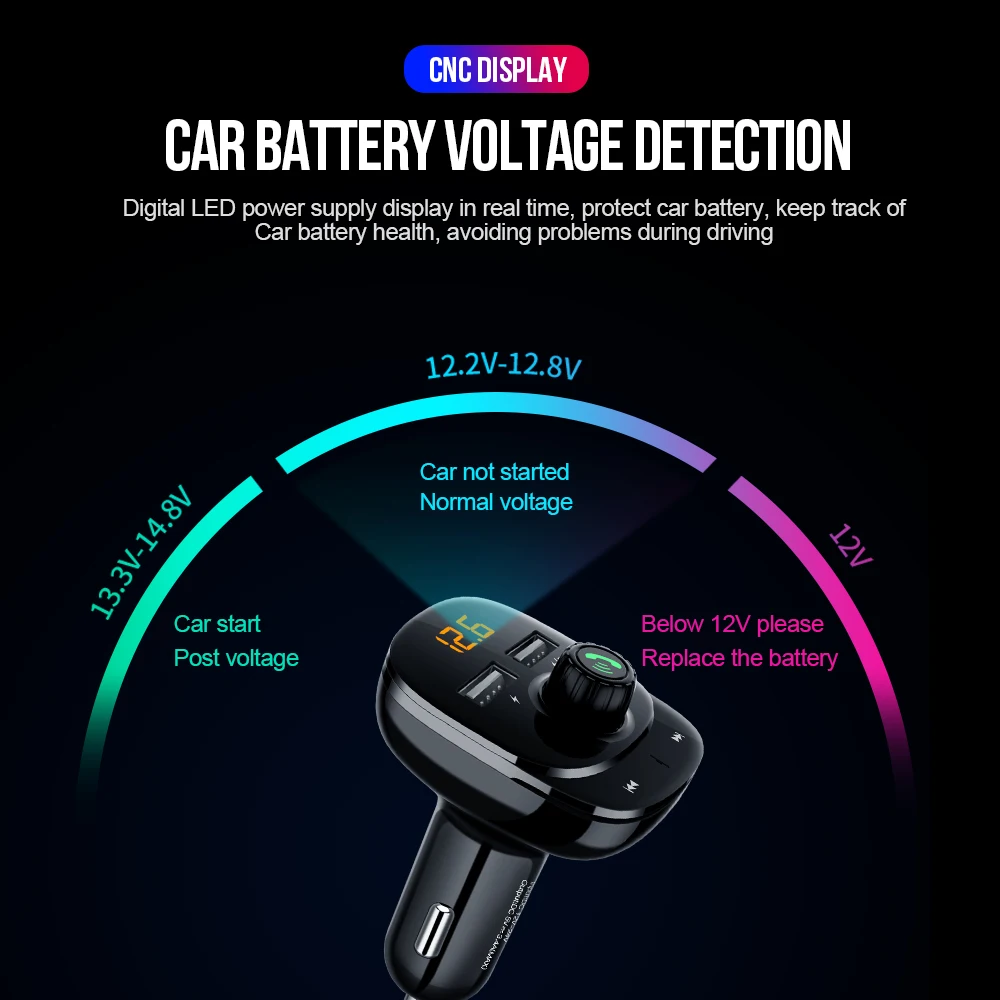 Смарт Bluetooth Fm передатчик Зарядное устройство громкой связи Bluetooth гарнитура для авто ЖК-дисплей USB 3.1A 12 V-24 V стерео Авто MP3 Bluetooth автомобильный набор, свободные руки