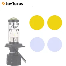 2 шт. 3000K Золотой светильник ПВХ Мембранный стикер специализируется на H4/H7 Мини объектив СВЕТОДИОДНЫЙ светильник на голову с проектором DIY 8000K синий светильник