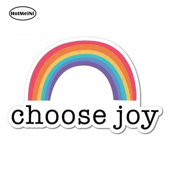 

HotMeiNi 13cm x 13cm Rainbow Joy Sticker Decal Car Stickers Waterproof Occlusion Scratch Suitable For VAN RV Vinyl Material