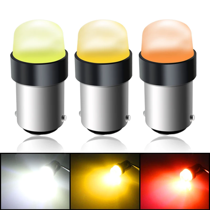 

1pcs P21/5W BAY15D LED Orange Car Brake Reverse Light Bulb for VWs Passat B5 B6 Polo Golf 4 5 Automotive Gadget Automobile Goods