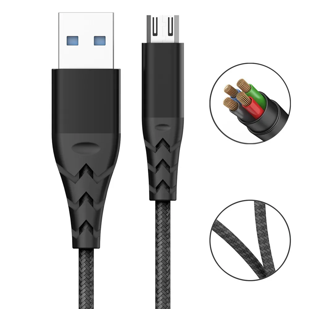 Micro USB рыбий хвост Плетеный прочный кабель для быстрой зарядки данных для huawei P6 P7 P8 P8lite другие Micro USB устройства