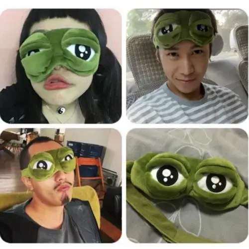 Newest Travel Sleeping Eye Mask 3D Frog Padded Shade Cover Sleeping Blindfold
