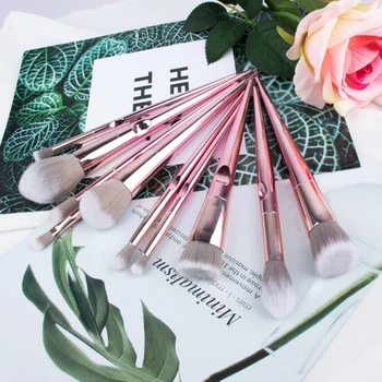 

2020 New 10Pcs Eye Makeup Brushes Set Eye Shadow Eyebrow Power Brushl with Storage Bag