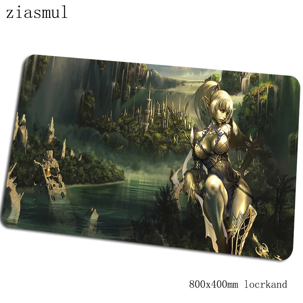 Lineage 2 коврик для мыши 80x40 см игровой коврик для мыши с изображением Аниме Толстая офисный ноутбук с алюминиевым корпусом стол коврик с обработанным краем padmouse игры pc gamer коврики - Цвет: Size 800x400x2mm