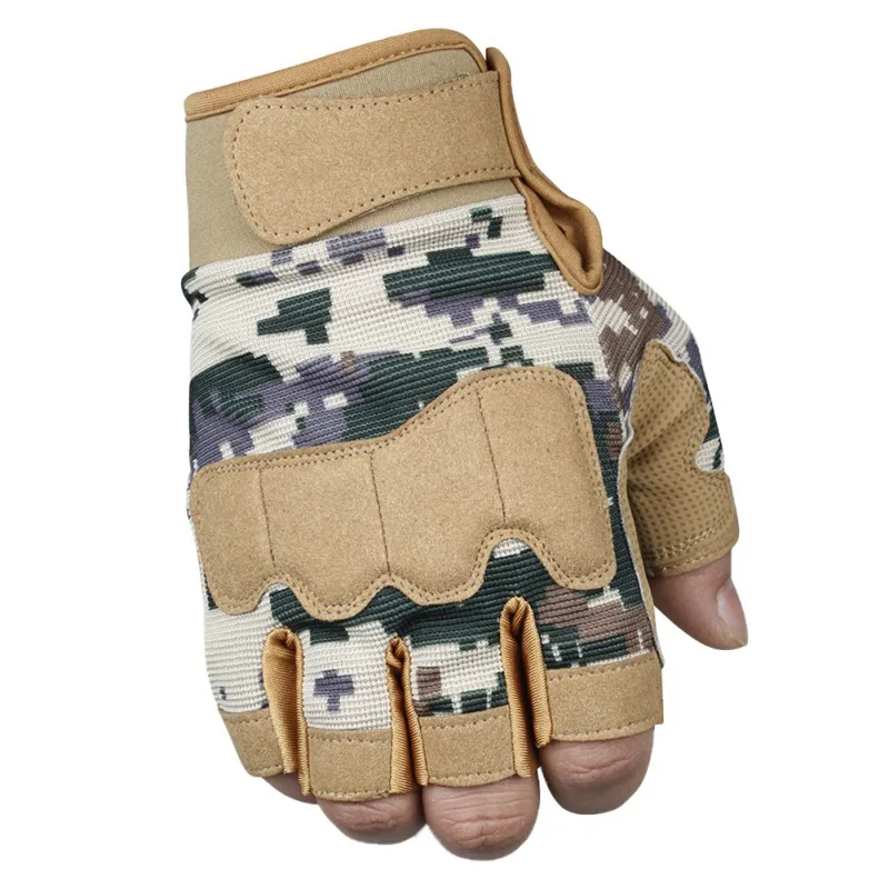 

Hunting Army Military Tactical Half-finger Bicycle Camouflage Gloves Anti-slip Sports Climbing Fitness Driving Gloves Men Women