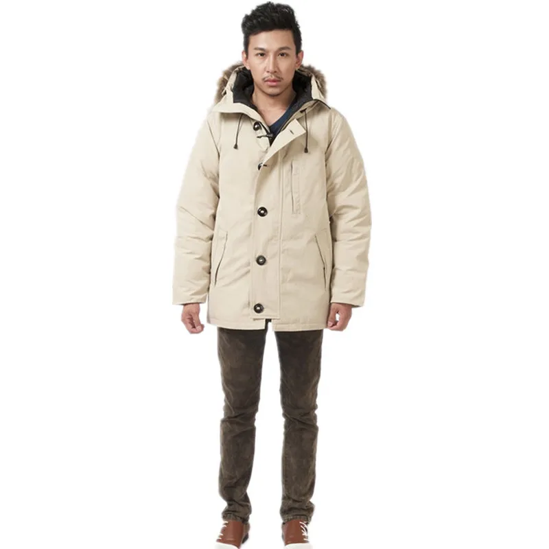 

High quality men's winter jacket thick snow parka overcoat white duck down jacket men wind breaker brand down Canada Coat