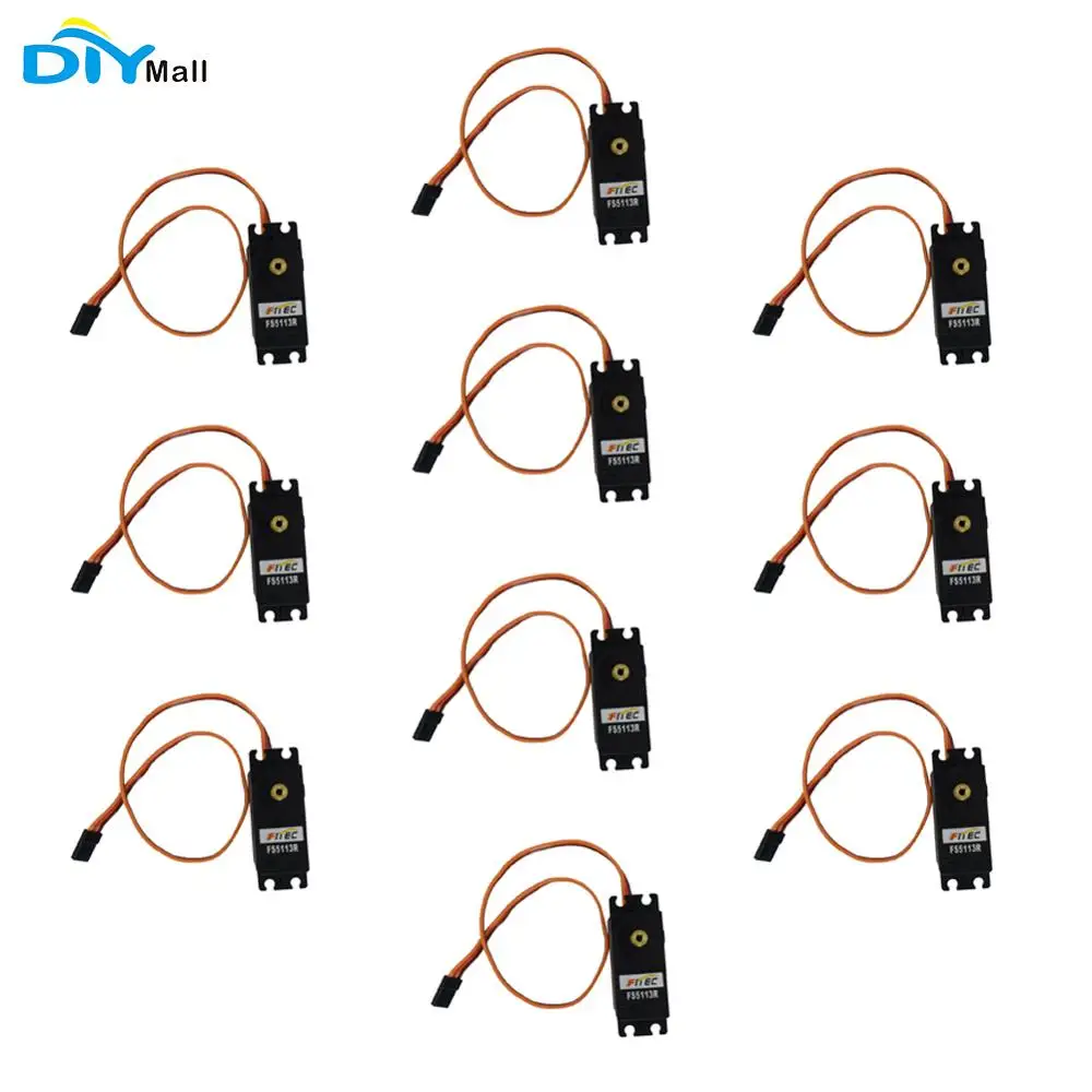 

10 шт. Feetech FS5113R, 360 градусов, сервопривод непрерывного вращения, 13 кг. См, для робота ESP8266