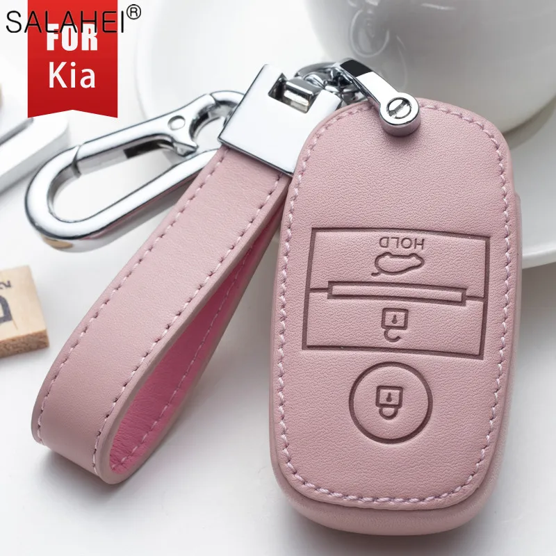 Кожаный чехол для автомобильных ключей Kia Rio QL Sportage Ceed Cerato Forte R GT Stinger Sorento Optima K2 K3 K4