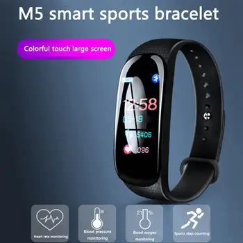 

M5 Color Screen Heart Rate Music Pedometer Smart Bracelet Gravity Sensor Pace Weather Forecast Incoming Call Hot