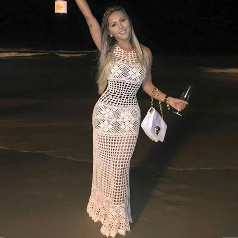 crochet swim cover up dress