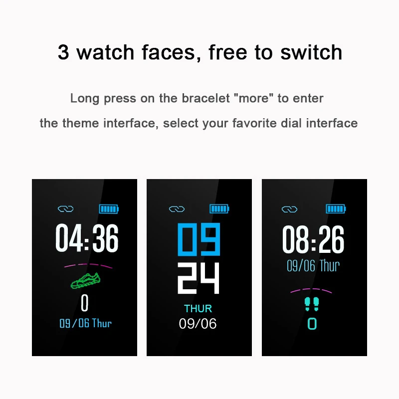  M3 Smart Watch Bracelet Band Fitness Tracker Messages Reminder Color Screen Waterproof Sport Wristb - 4000167869843