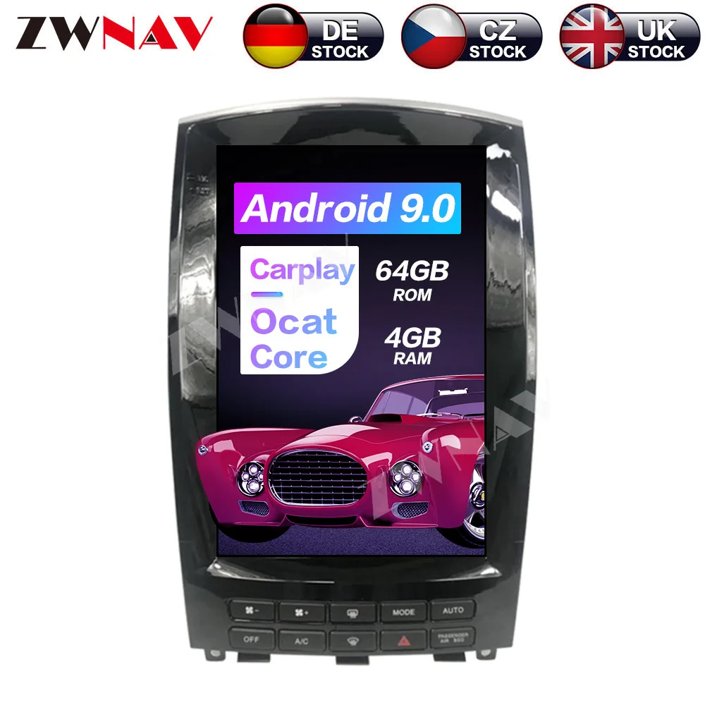 

Android 10.0 4+64 PX6 DSP Carplay Vertical Tesla IPS Screen For Infiniti QX50 EX25 EX35 Car GPS Multimedia Player Radio Audio