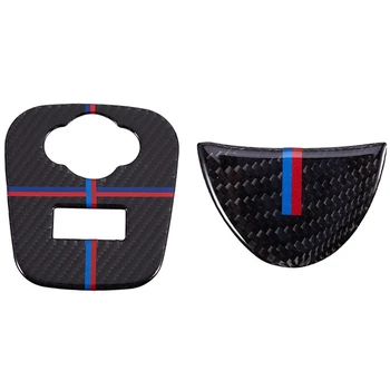 

New Carbon Fiber Steering Wheel Sticker Cover for Mini Cooper R55 R56 R60 F55 F56 & New Carbon Fiber USB AUX Cover