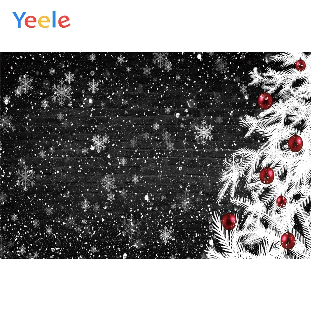

Yeele Christmas Wood Photocall Snow Fade Balls Pine Photography Backdrops Personalized Photographic Backgrounds For Photo Studio