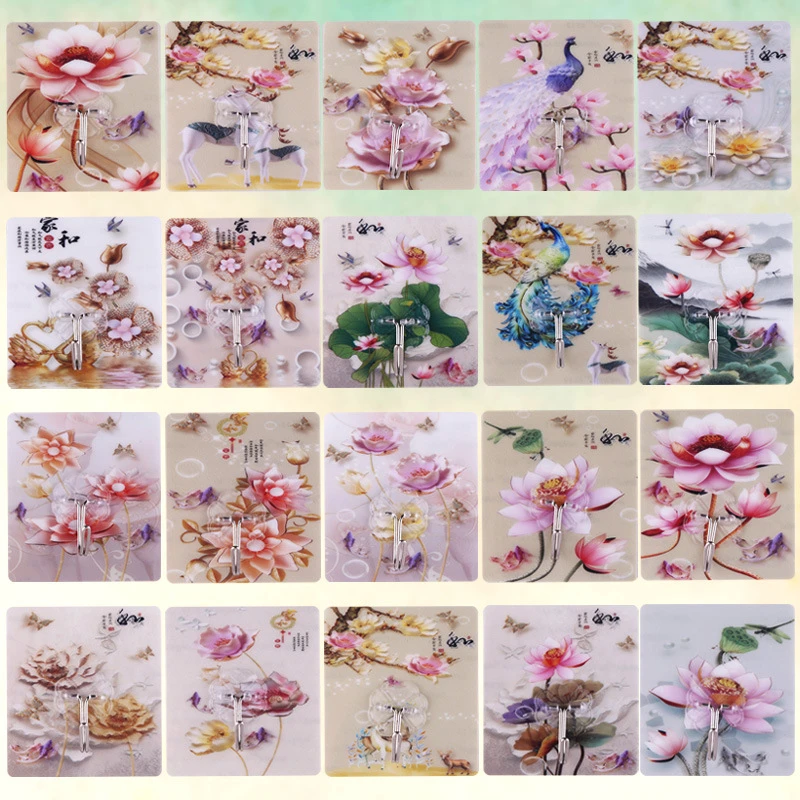 4pcs random color 4 шт./лот, крепкий крючок для бесшовного крепления, водостойкие клейкие крючки для ванной комнаты, настенные дверные крючки, кухонные настенные стеллажи для хранения - Цвет: 4pcs random color