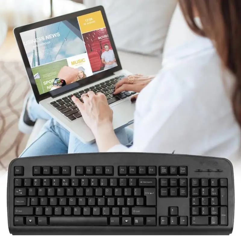 A4TECH KB-8U Портативный прочный 104 ключ USB Проводная Водонепроницаемая игровая клавиатура для компьютера офиса Windows XP/Vista/7