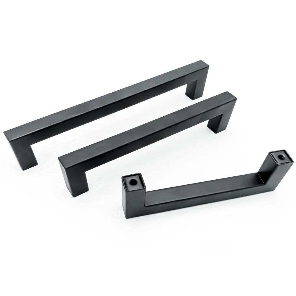 Furniture Handles Kitchen Door Knobs Square Cabinet Handle Stainless Steel Cupboard Wardrobe Drawer Pulls