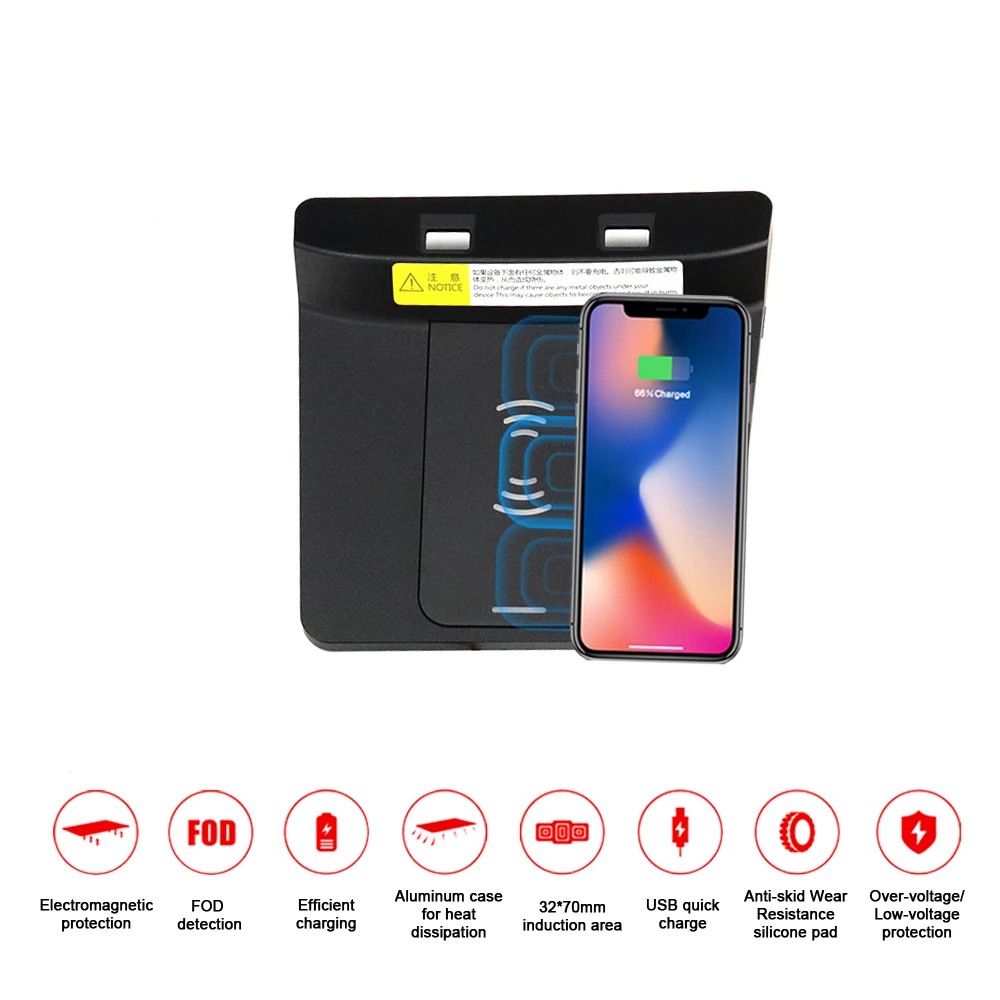 

Aotsr QI Беспроводное Автомобильное зарядное устройство для ChangAn CS55 2017-2018 интеллектуальный инфракрасный быстрый беспроводной чувствительный зарядный держатель для телефона