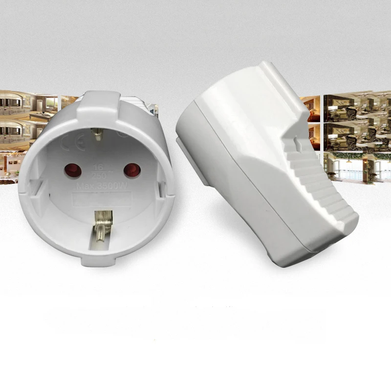 1Pcs 250v 16A  þ ѱ Ͼ EU Schuko ÷  ڵ  ̺ ,    Ŭ Ŀ