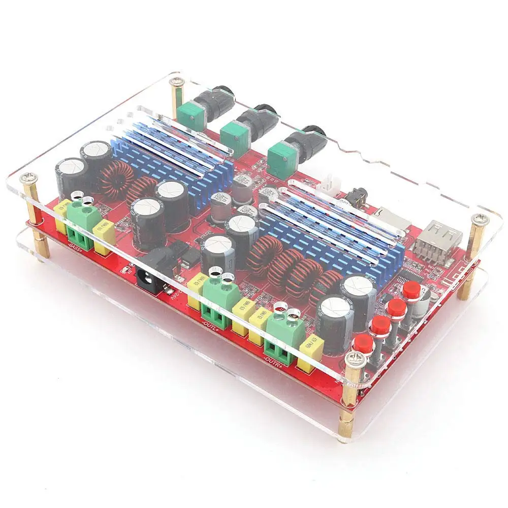 TDA3116 260 Вт+ 100 Вт 2,1 канальный Bluetooth аудио цифровой усилитель плата сабвуфер AUX TF U дисковое декодирование