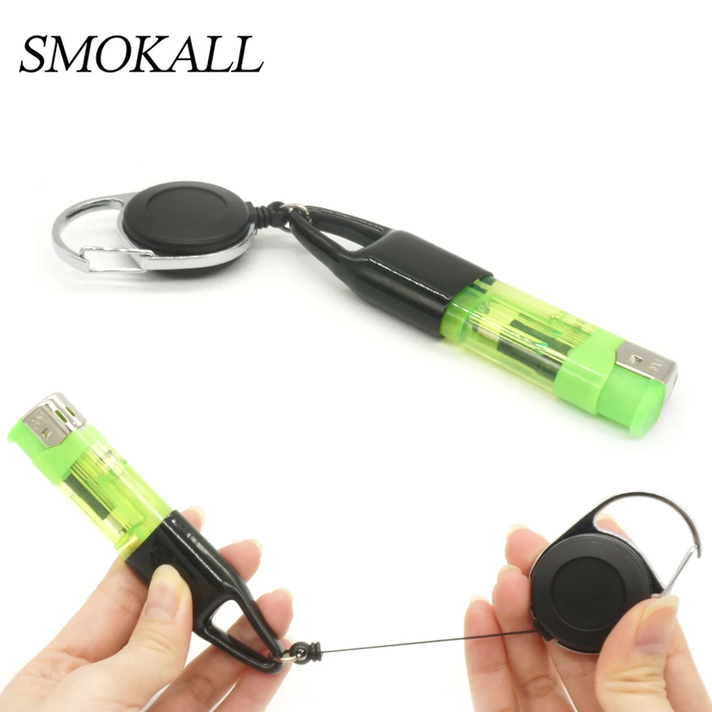 

10Pcs Lighter Holder With Retractable Keychain Lighter Protective Cover Leash Furniture Tool Sleeve Clip Smoking Accessories