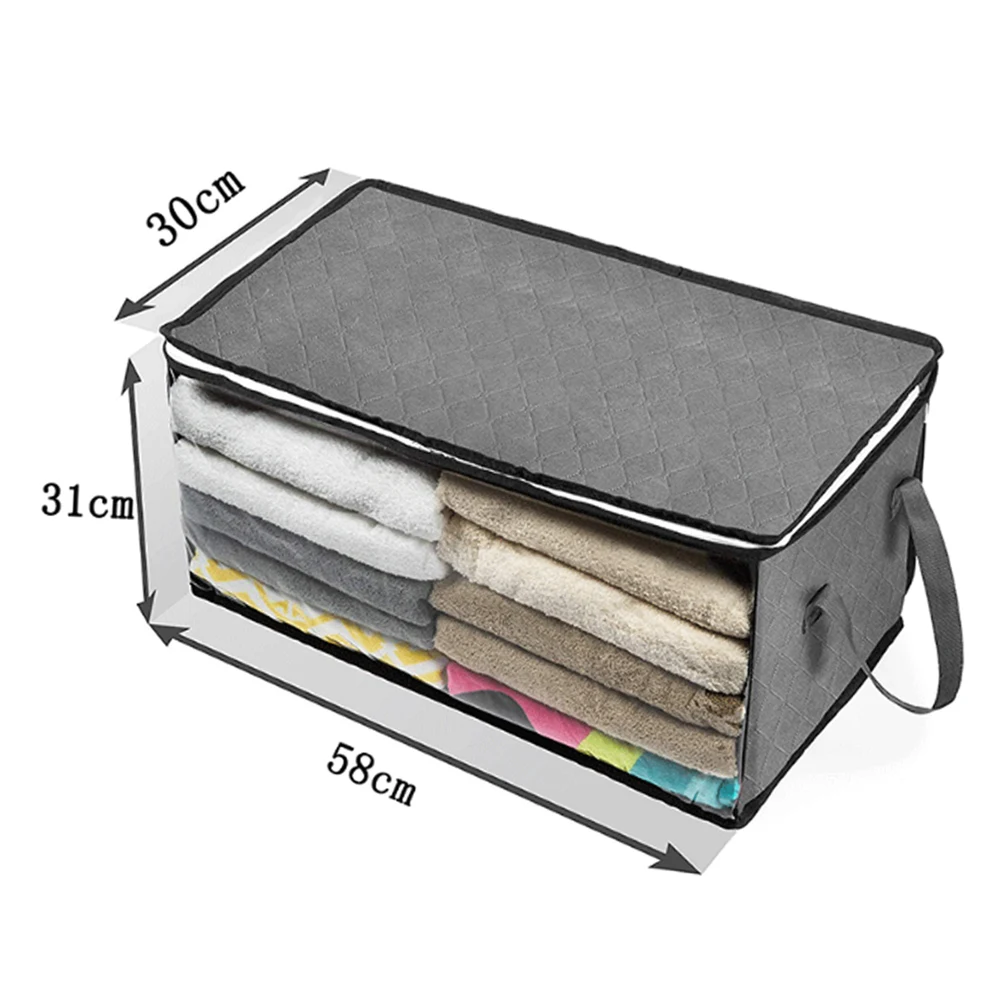 Нетканый семейный экономичный органайзер для кровати под шкафом, складная коробка для хранения одежды, органайзер, держатель для стеганой сумки, Органайзер - Цвет: G252556B
