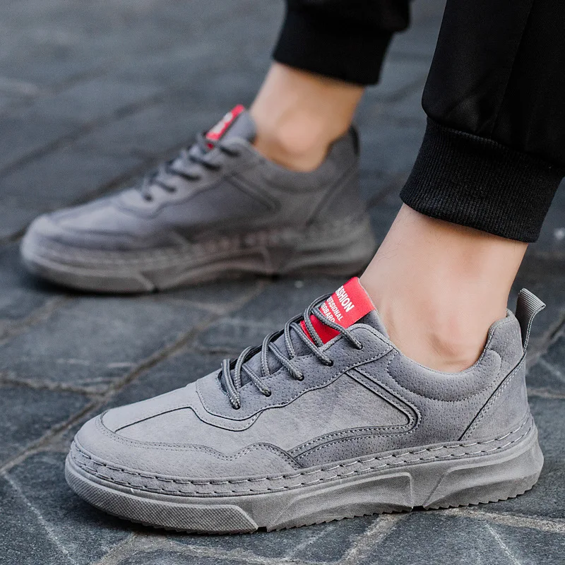Мужские кроссовки на вулканизированной подошве модные парусиновые шнуровке в