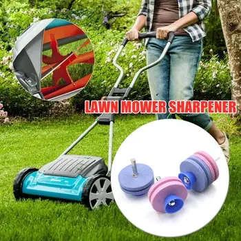 

55MM 2/4 Layer Faster Lawn Mower Sharpener Lawnmower Blade Sharpener Universal Rotary Drill Cut Knife Sharpener Drop Shipping