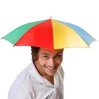 

Outdoor Umbrella Hat Foldable Novelty Umbrella Sun Hats Golf Fishing Camping Fancy Multicolor Sun Day Rainy Day Rainbow Cap Gear
