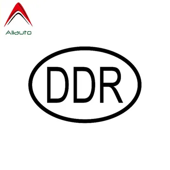 

Aliauto Personality Fashion Car Sticker DDR Germany Country Code Oval Vinyl Waterproof Sunscreen Decal Black/Silver,13cm/9cm