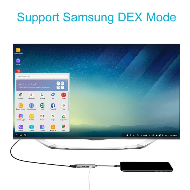 4 в 1 концентратор USB3.1 к HDMI/USB3.0/PD адаптер для nintendo type C концентратор для huawei P20 mate 20 Pro