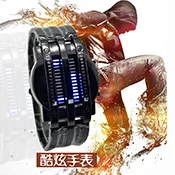 Железный человек 3 робот Южная Корея креативная Мода для мужчин светодиодный водонепроницаемый часы для мужчин