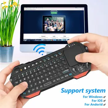 

Mini Wireless Keyboard BT05 Mini Bluetooth Wireless Keyboard with Touchpad for iOS Android Smart TV PC