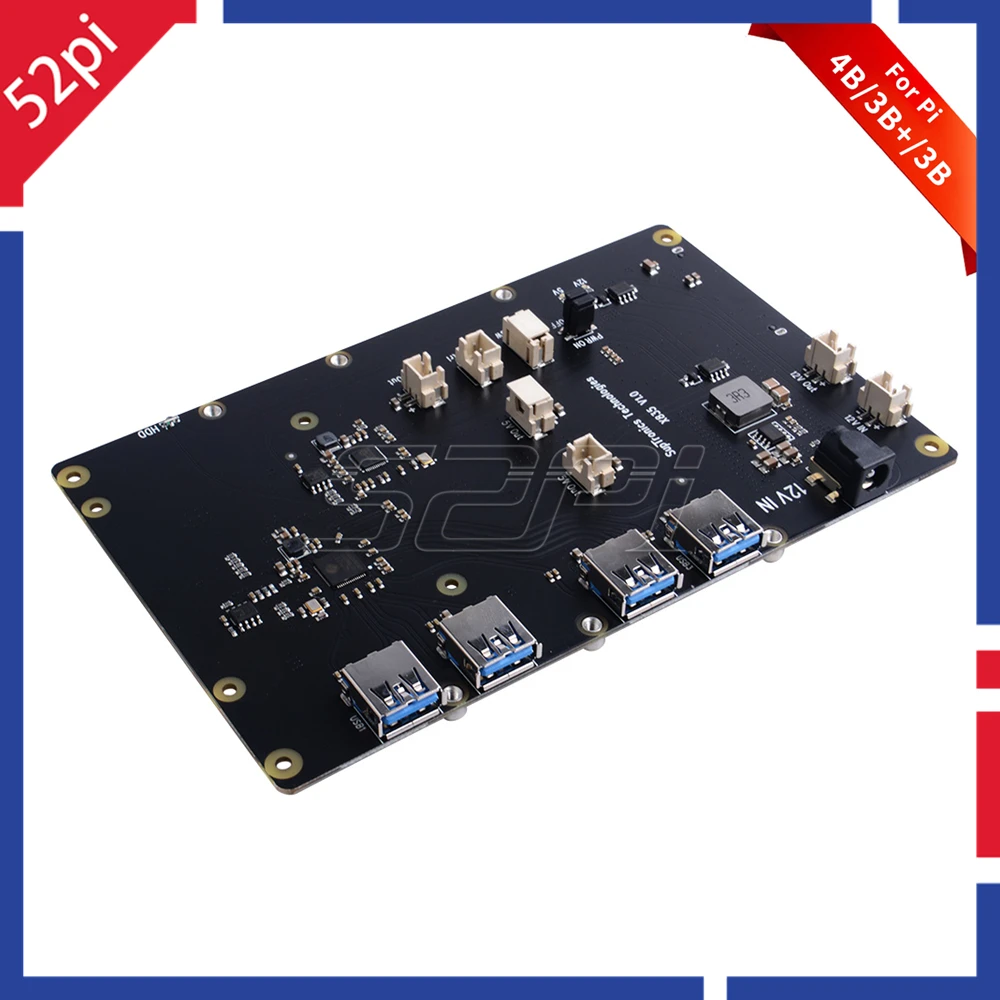 Плата расширения 52Pi Raspberry Pi X835 3 5 дюйма SATA 12 В А|Аксессуары для демонстрационных