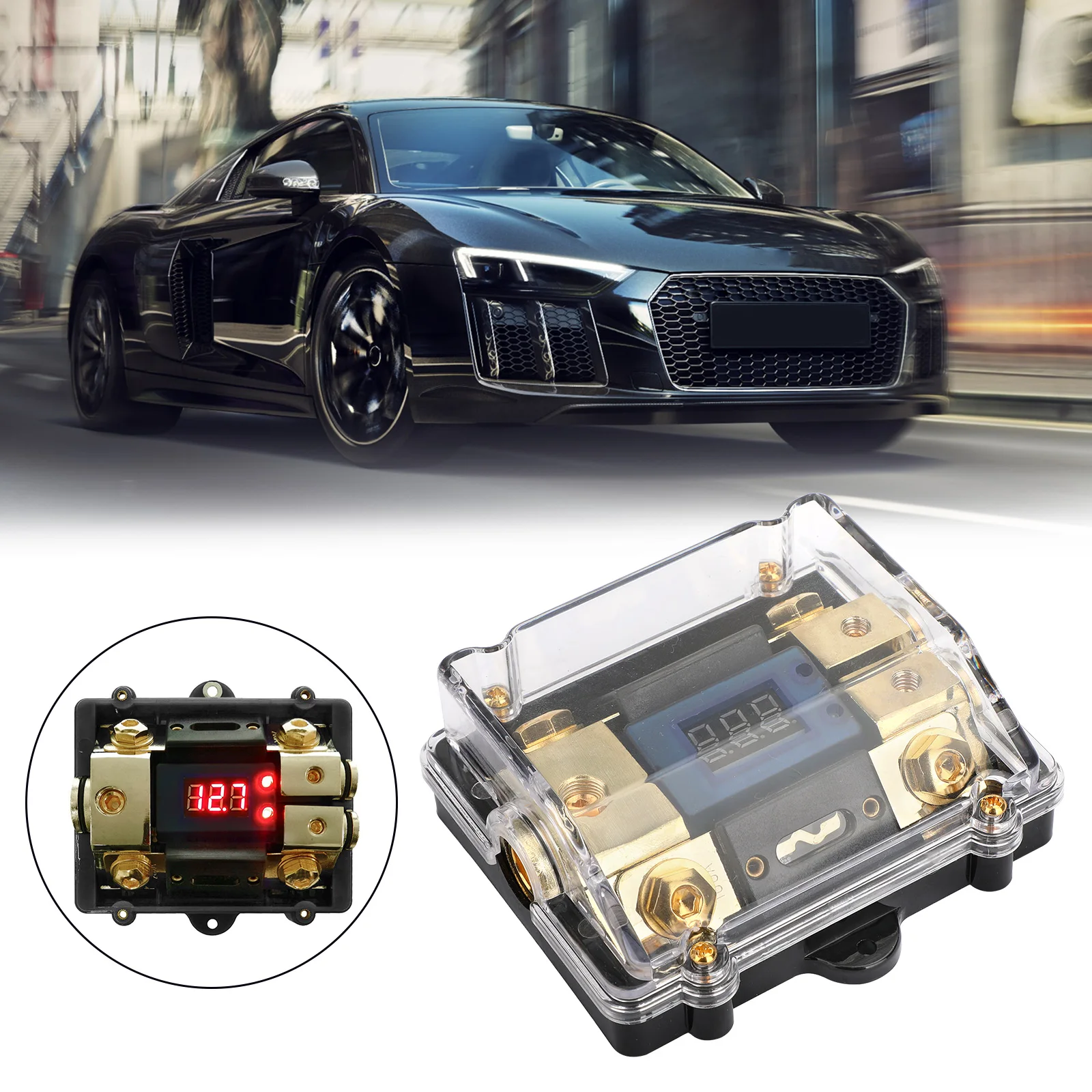 Artudatech 100A 3 Way автомобильный аудио стерео держатель предохранителя наземный кабель разветвитель распределительный блок для автомобиля аудио морской светодиодный дисплей