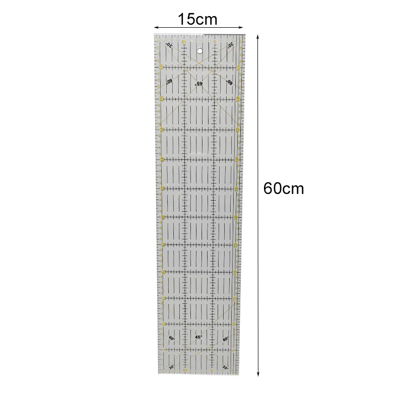 1 шт. 15*60 см швейная Лоскутная линейка 3 мм Толстая прозрачная Лоскутная лапка ручной работы Diy необходимые специальные Лоскутные инструменты