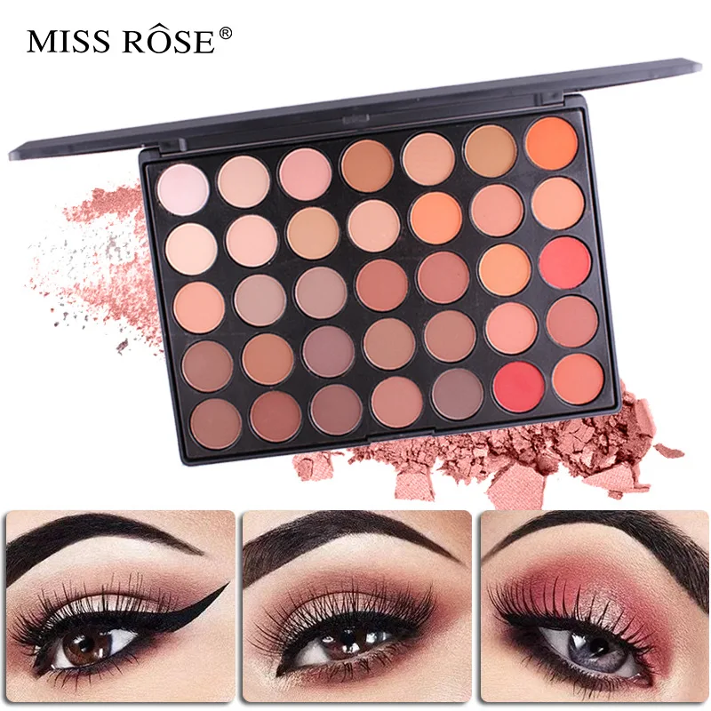 

MISS ROSE Matte Eyeshadow 35Colors Makeup Palette Eye Shadow Glitter Matte Pigment Eyes Make Up Maquiagem Eyeshadow Pallete