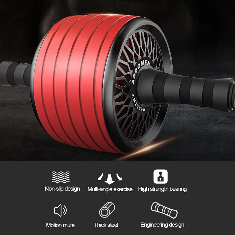 Новое колесо Keep Fit без шума Ab ролик с ковриком для упражнений оборудование для фитнеса бодибилдинга