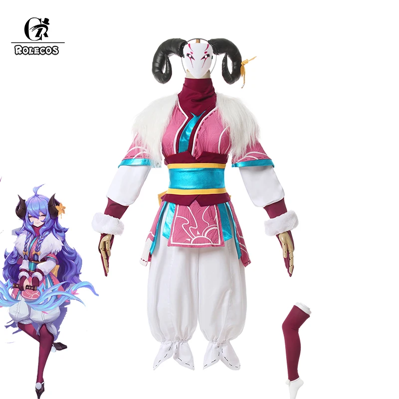 

ROLECOS Game LOL Spirit Blossom Kindred Cosplay Costumes Kindred Spirit Blossom Costumes Women Halloween Costumes With Headwear