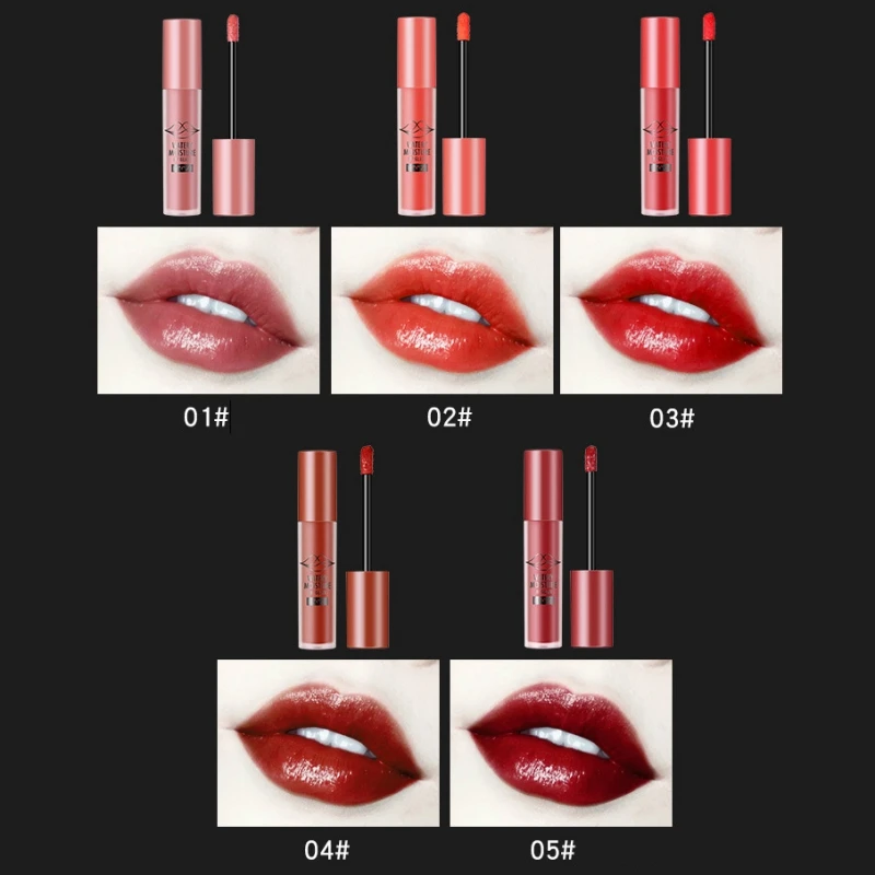 Be A Confident Woman 5 Colors/Set Matte Vevet Liquid Waterproof Velvet Lipstick Long Lasting Lip Gloss Cosmetics