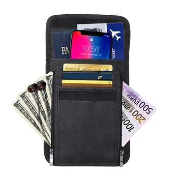 

15PCS / LOT RFID Blocking Passport Cover Travel Wallet Document Holder Passport Shoulder bag Mobile Phone Bag