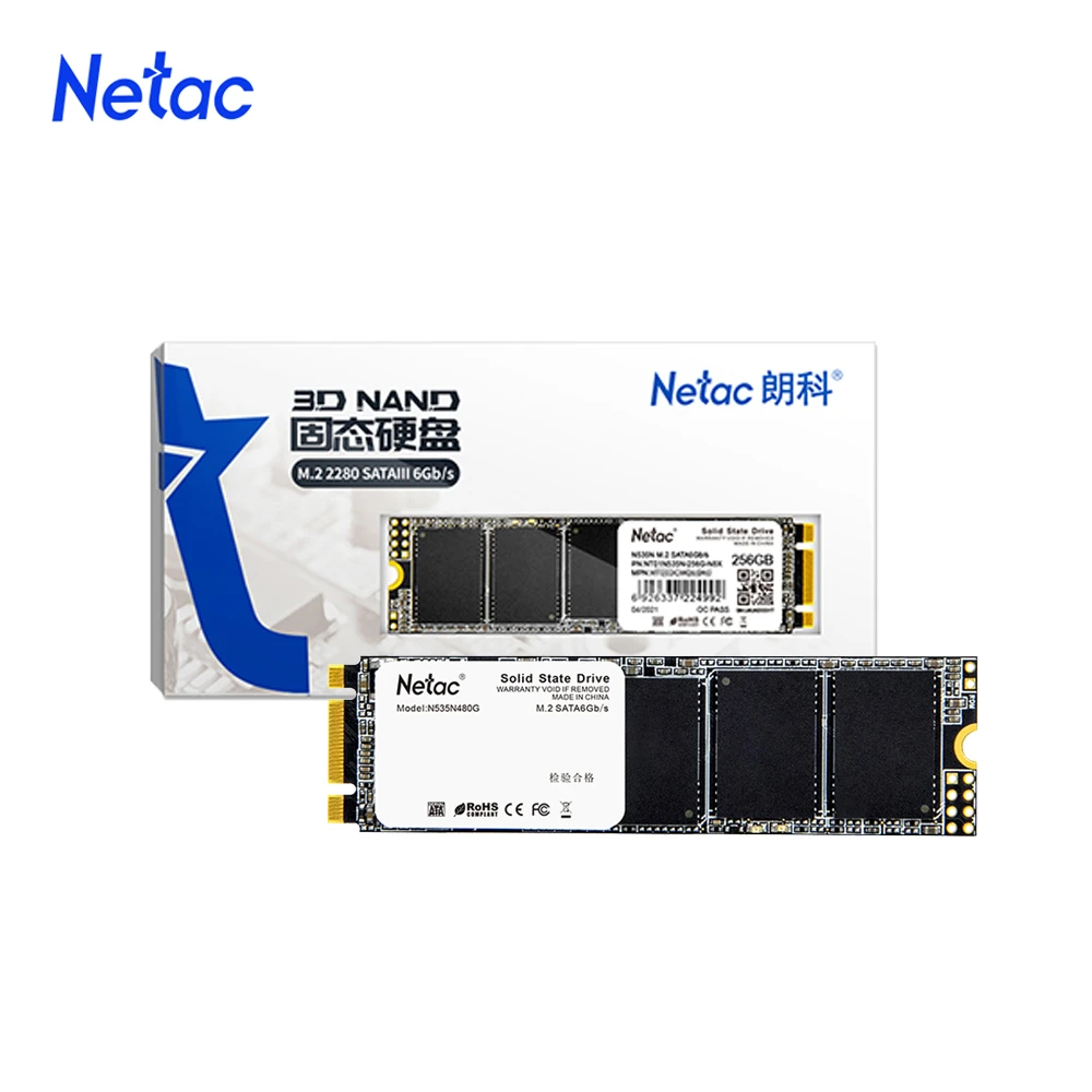 ssd drive 500gb internal Netac M2 SSD SATA ssd 120gb 240gb 480gb M.2 2280 NGFF Internal Solid State Drive Hard Disk for laptop computer 1tb internal ssd for laptop