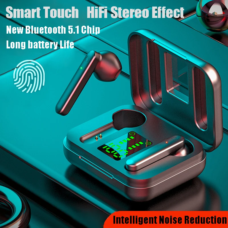 Новый Беспроводной наушники V5.0 вкладыши TWS с Bluetooth светодиодный Дисплей