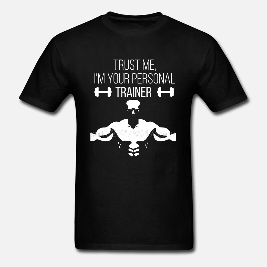 T Shirts Male Low Price Steampunk Fashion Trust Me Im Your Personal Trainer O-Neck Short-Sleeve Tees For Men | Мужская одежда