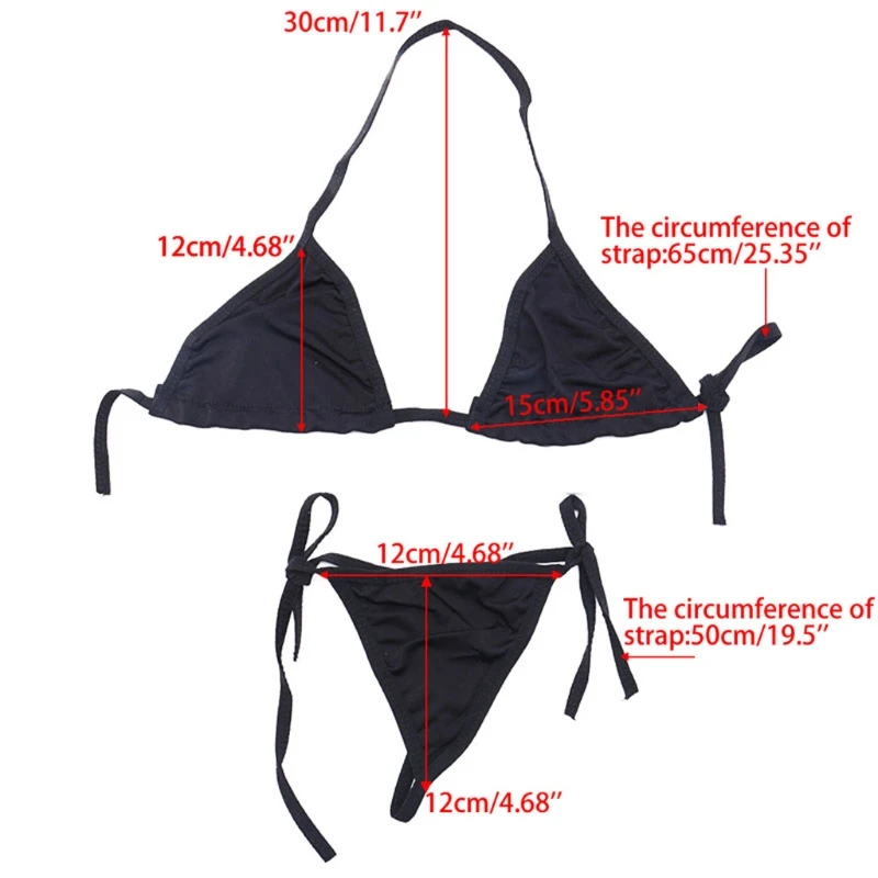 Sexy Womens Micro Thong G string Brazilian Mini Top Bra Bikini Swimsuit Swimwear