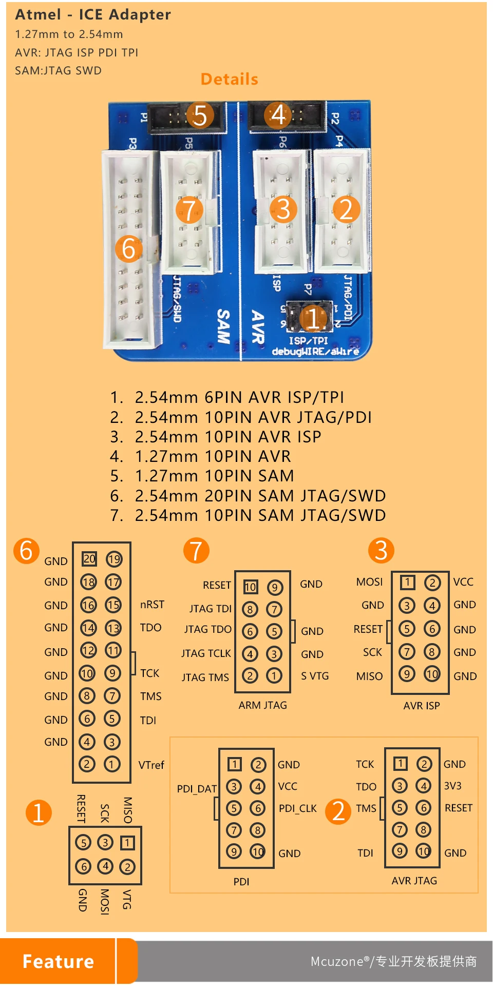 a 2.54 avr (isp jtag pdi tpi)