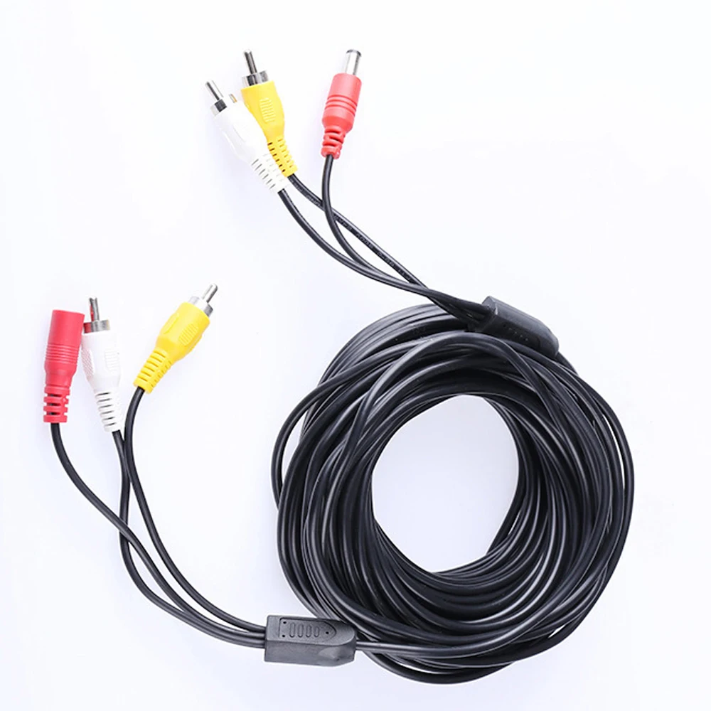 5 м/10 м/20 м 2RCA+ DC видеонаблюдения кабельная камера CCTV Видео Аудио AV Мощность кабель для дома Камеры Скрытого видеонаблюдения DVR Системы