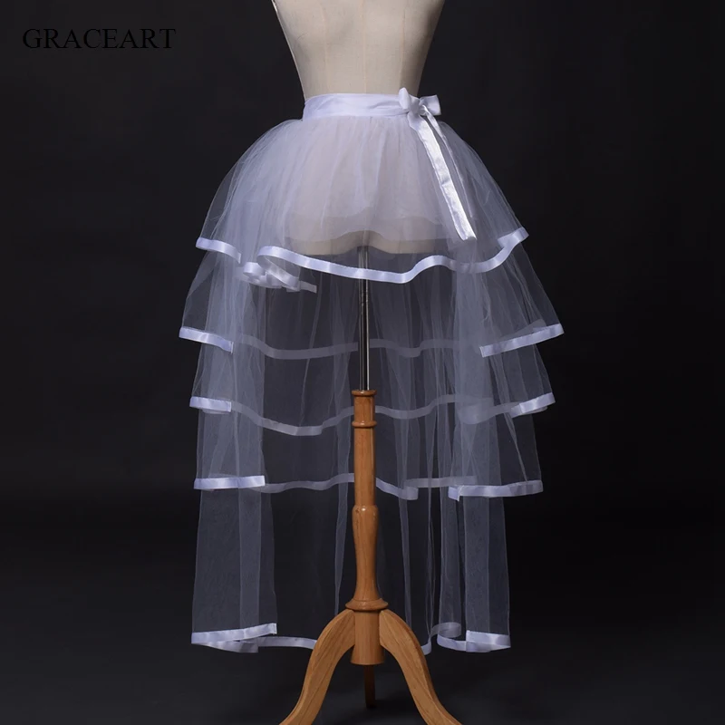 Black Burlesque Bustle Skirt Sexy Steampunk Goth Victorian Halloween Tiered Bridal Overskirt